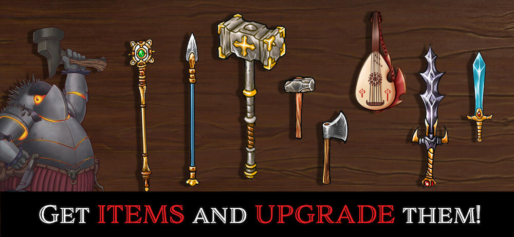 GET ITEMS AND UPGRADE THEM!